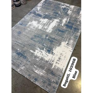 Bugatti 10296B Modern Abstract Area Rug - Blue & Grey
