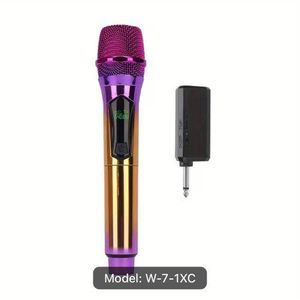 Professional Wireless Microphone - Dazzling Color, Handheld, UHF Wireless Receiver, Plug And Play, Stable Transmission, Rechargeable Microphone for Home Karaoke, Stage Performance, Outdoor Activities, Concerts, Etc.