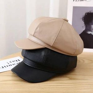 Plain Vintage Leather Cap