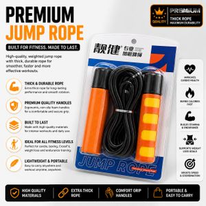 Premium Heavy-Duty Jump Rope – Thick Fitness Skipping Rope with Comfort Grip Handles