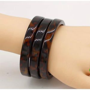 Set of 3 Dark Print Resin Bracelets