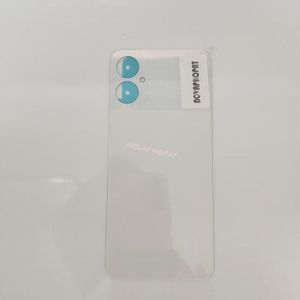 Back Cover Rear Panel Door Housing For Tecno Spark 9 Pro Kh7 Middle Frame Case Bezel Plate Side Power Volume Button-Back Door White