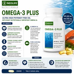 Neo Omega 3 Salmon oil Omega-3 Plus – 90 Softgels – Complete Smart 8 Formula with EPA, DHA & DPA for Heart, Brain, and Joint Health
