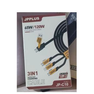 3in1 fast charging cable Type C /iphone / micro USB Duraable flat cable 