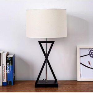 Table Lamp with Linen Shade - Light for Bedroom & Kids Room