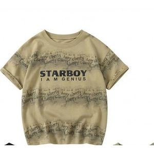 Children Cute Quality Fashionable Printed Round Neck Comfortable Short Sleeve 
