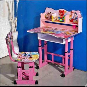 Adjustable character study desk and chair set for children 