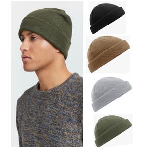 4 Winter Knitted Hat Warm Outdoor Sport Cold Protection Running Beanie Cap Elastic Thermal Cycling Skull Roll-up Cuffed Cap