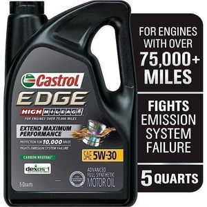 Castrol Magnetec Edge High Mileage 5W-30 Full Synthetic Motor Oil, 5Q