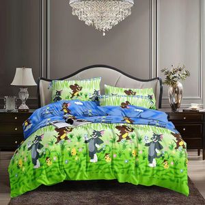 4by6 Cartoon Characters Bedsheet + Duvet With 2 Pillowcase 