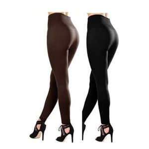 Ladies' High Waist Thick Leggings - Black