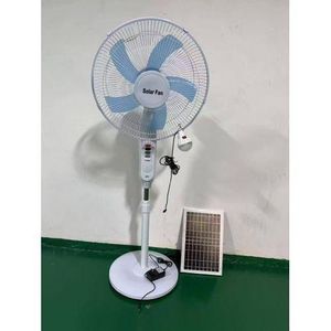  16 Inches Rechargeable Solar Fan with bulbs & Panel + 12 Months Warranty + Solar Panel & Bulbs - Energy Saver