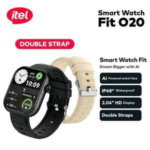 itel Fit O20 2.04" HD AI-Powered Wireless Calls IP68 Smart-Watch ISW-O20 + Free Extra Strap