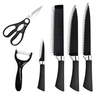 6-piece Knife Sets Kitchen Knife Duty Combination Knife Set Professional bread, vegetables, meat, bones slicing and chopping tools 