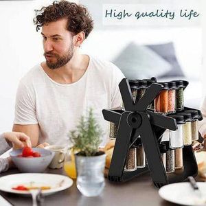 18pcs Rotating Spice Rack