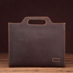 Men's Luxury Laptop PU Leather Waterproof Zipper Business Briefcase Shoulder Office Bag - Quality Handbags FOR BUSINESSMEN Shoulder Handmade Horse Leather Large Capacity Office Men's Bag