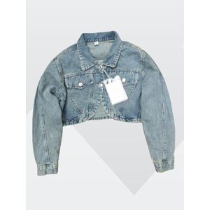 Super quality ladies luxury cropped jeans jacket