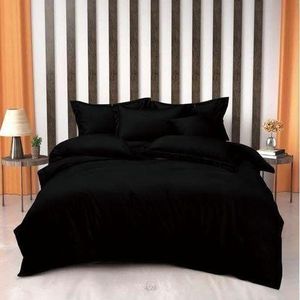 6by6 Bedsheets with 4 Pillowcase (Plain Black)
