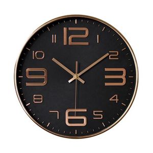 12 Inch Gold Frame Letter Wall Clock -Round