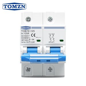 TOMZN 2Pole 125A 1000V DC Circuit Breaker For  Solar PV & Battery MCCB Circuit Breaker 