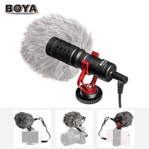 BOYA BY-MM1 Universal Mini Shotgun Microphone, Cardioid Condenser On-Camera Mic with 3.5mm TRS/TRRS, Compatible with DSLR Cameras, iPhone, Smartphones, Camcorders & PCs