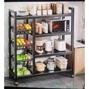 Strong 4 LAYERS SHELF- Foldable Storage Organizer Rack