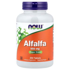 Now Alfalfa 650mg – Super Green – 250 Tablets