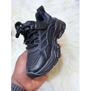 Unisex Children Black Shoes - Breathable Sneakers