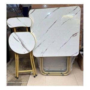 Foldable Reading/Laptop Table & 1 Chair For Home And Office