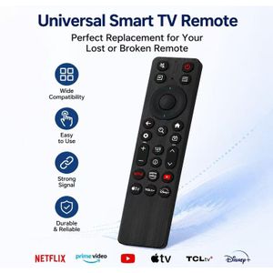 TCL Smart TV Replacement Remote (With Voice) Voice Remote Control Compatible with all QLED + QLED Mini Google TV's, Series QM5K, QM6K, QM7K, Q77K Others