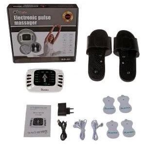 ELECTRONIC PULSE MASSAGER + ACUPRESSURE SLIPPERS SET
