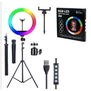 10inche Dimmable RGB LED Selfie Ring Light With