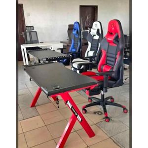 Black & red gaming chair with gaming desk 1.2 meter 
