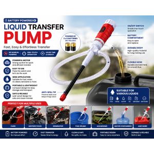 Quality Portable Battery-Powered Liquid Transfer Pump for Water, Oil & General Liquids