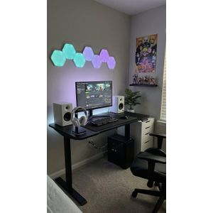 Modern Adjustable Height Electric Standing Desk- (1.4mtr) Black 