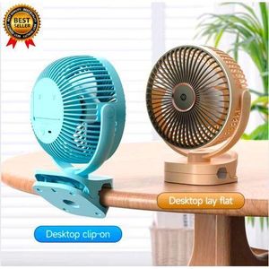 Dp Rechargeable Table Fan - Electric Air Cooling Rechargeable Fan + LED Light ( DP-7638 )
