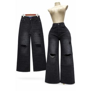 Black Wash ripped baggy jeans 