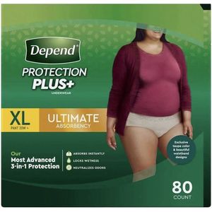 Depend Protection Plus Underwear For Women, Medium(88 Count