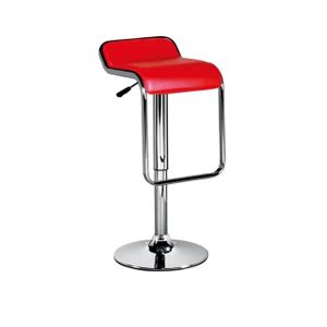 Modern Red Adjustable Bar Stool