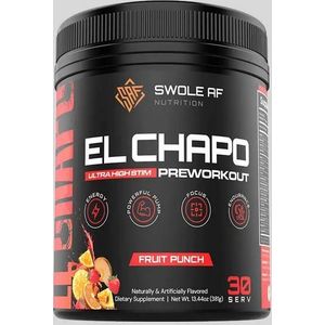 Swole Af High-Stimulant Pre-workout 381G El Chapo 450MG Caffeine COMPLEX