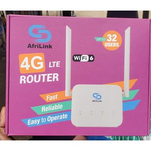 AfriLink Cat6 4G LTE Super Fast Universal Router connect up to 32 User All Network MTÑ Glo Airtel 9mobile
