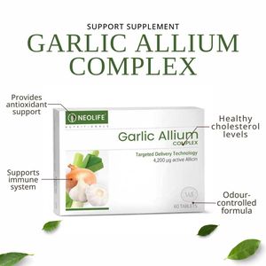 Neo NL GARLIC ALLIUM COMPLEX (60 Tablets) – Heart, Immunity & Cholesterol Support.