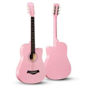 Creed Acoustic Box Guitar With Bag And Strap 38” - pink