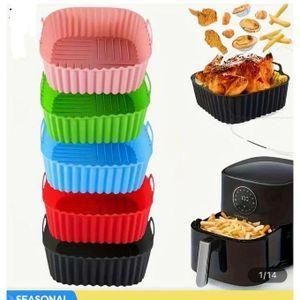 Air Fryer Silicone Pot Airfryer Basket Liners (Square shape) -2pcs