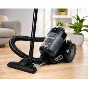 Goblin Essentials 800W Bagless Cylinder Vacuum Cleaner with HEPA Filter – Black
