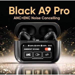 Smart Screen Touch TWS, Noise Cancellations Earphones, ANC(32dB), Smart Touch Display True Wireless Buds, Type-C Fast Charging, Bluetooth 5.4, Find My Earbuds, 4 Mics ENC For Clear Calling, Transparency Mode,EQ Mode,Gaming Heaphone - Black