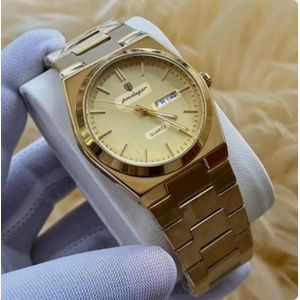 POEDAGAR  Premium High Quality Hard Core Glass Stainless Steel Watch - Water Resistant Fashion Sport Quartz Business Wrist Watch