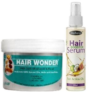 Hair Wonder Cream + Hair Booster Serum The Ultimate Daily Solution for Moisturized, Healthy & Growing Hair!