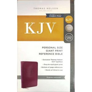 KJV Personal Size Giant Print Reference Bible Burgundy Leathersoft