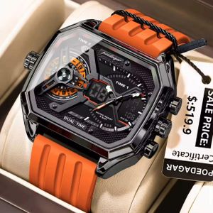 POEDAGAR Sturdy Luxury Waterproof Wristwatch 